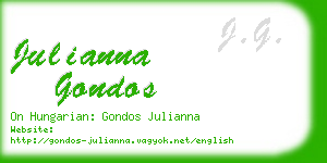 julianna gondos business card